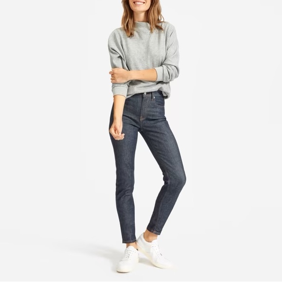NWT Everlane High Rise Skinny Jeans in Dark Indigo - Picture 3 of 3